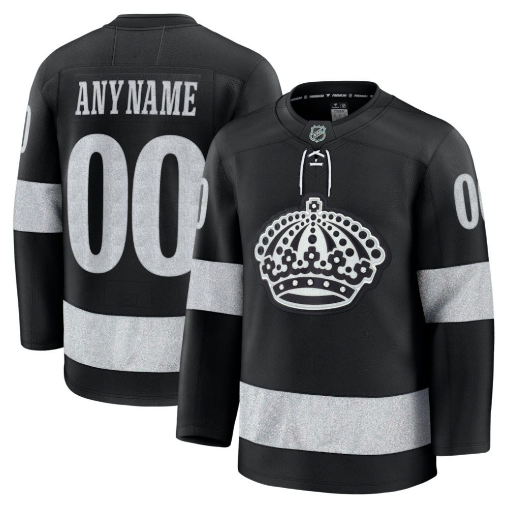 Los Angeles Kings Alternate Premium Custom Jersey - Black-Pro Kit Vault | Brand New 26/27 Sports Jerseys